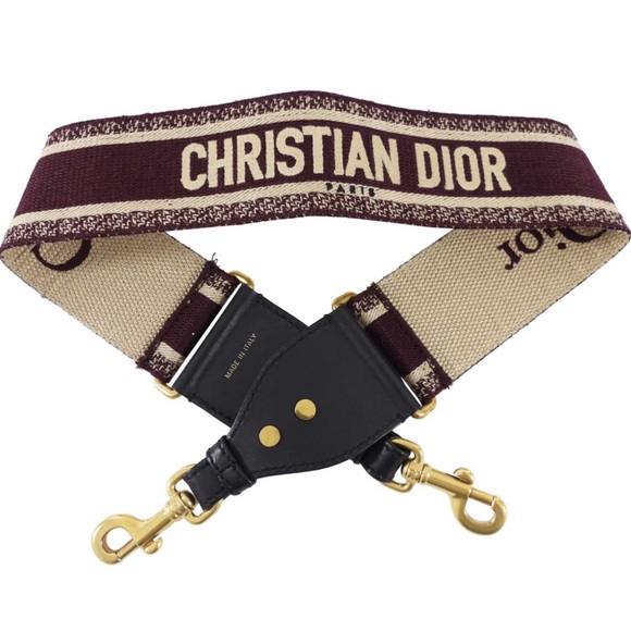 Dior Accessories - Authentic Christian Dior Burgundy Oblique Bag Strap